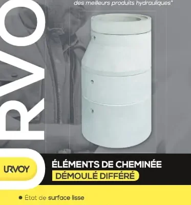 Éléments de cheminée démoulé différé
